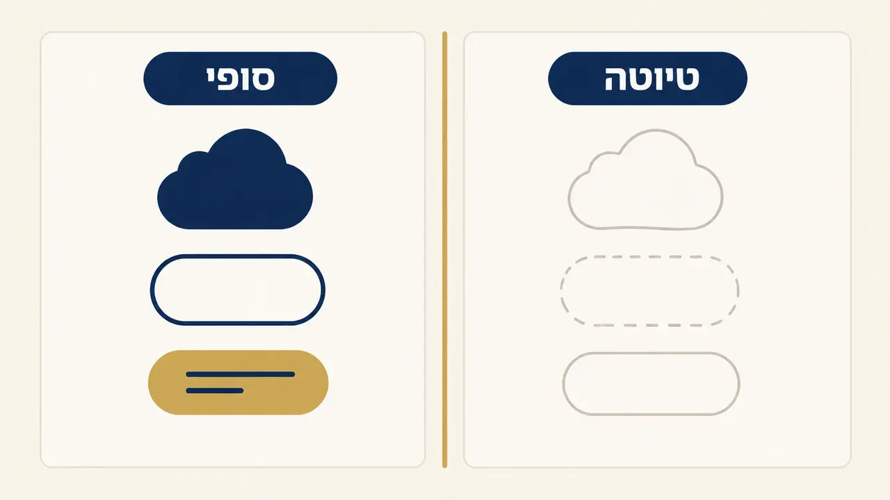 רחב בהתחלה, מדויק בסוף