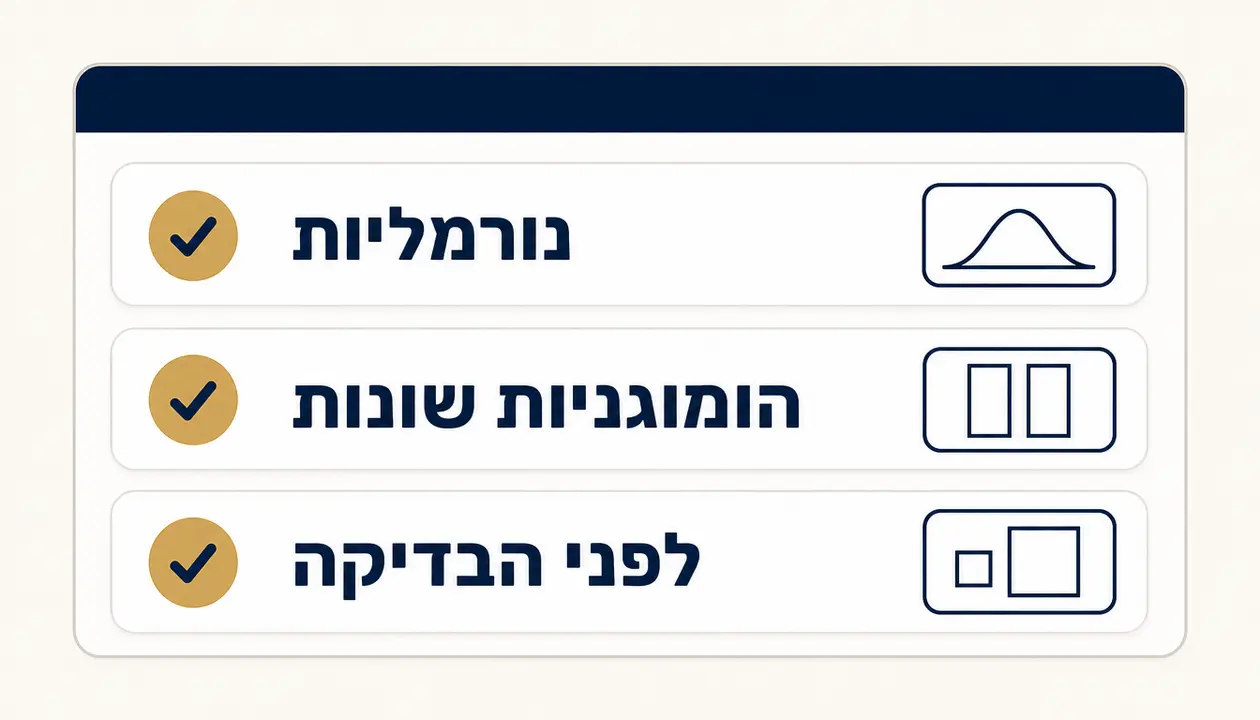 בדיקת הנחות בלי פאניקה