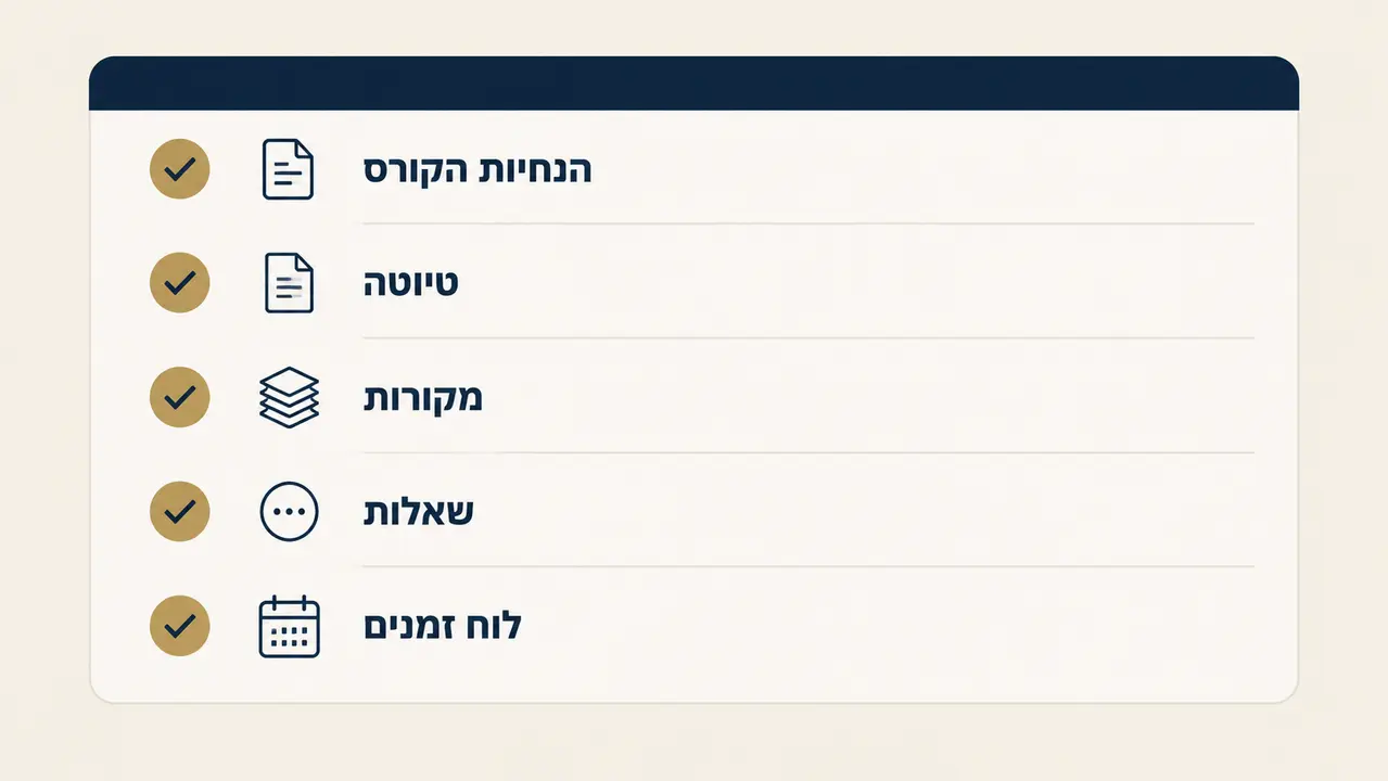 מה להכין לפגישת ליווי