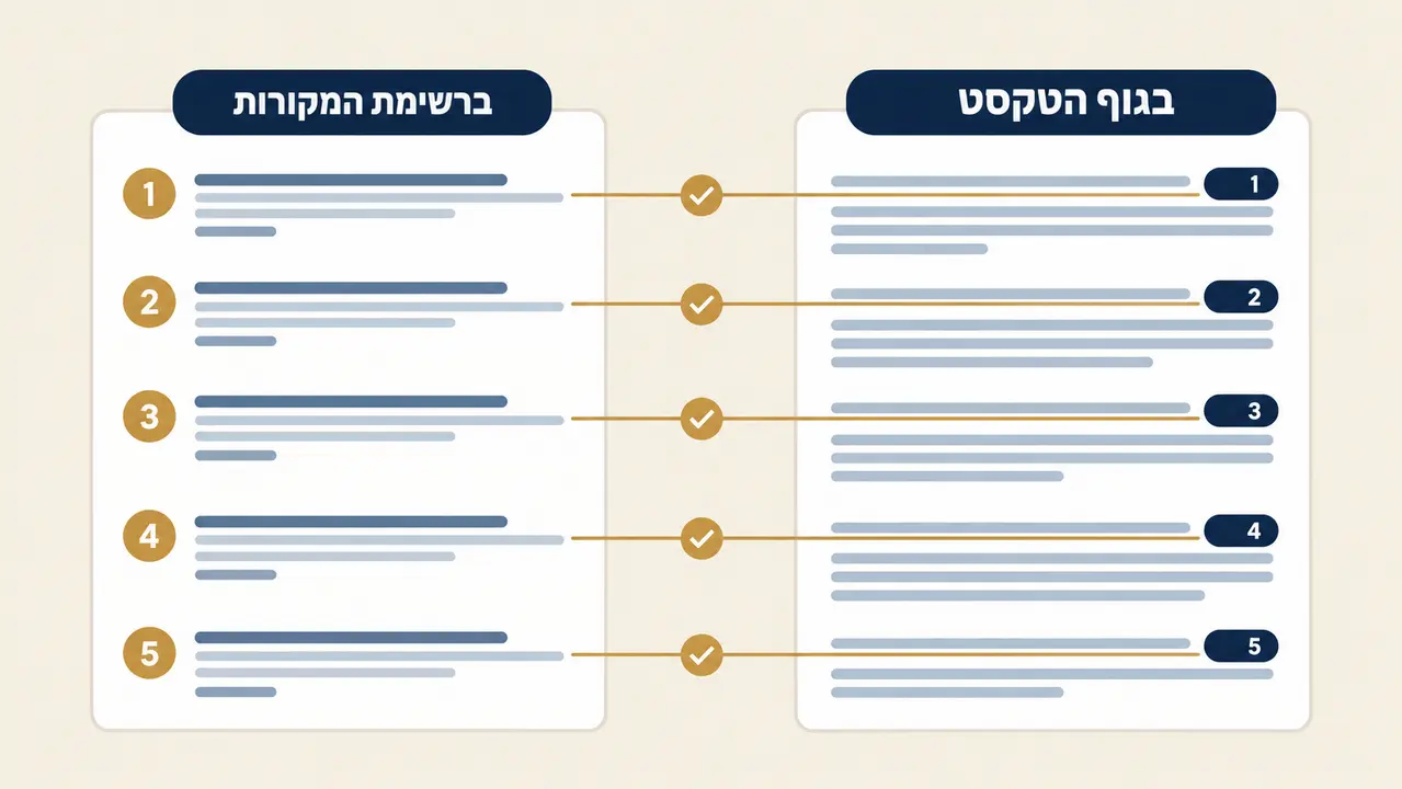 ציטוטים וביבליוגרפיה לפי כללי הדיווח