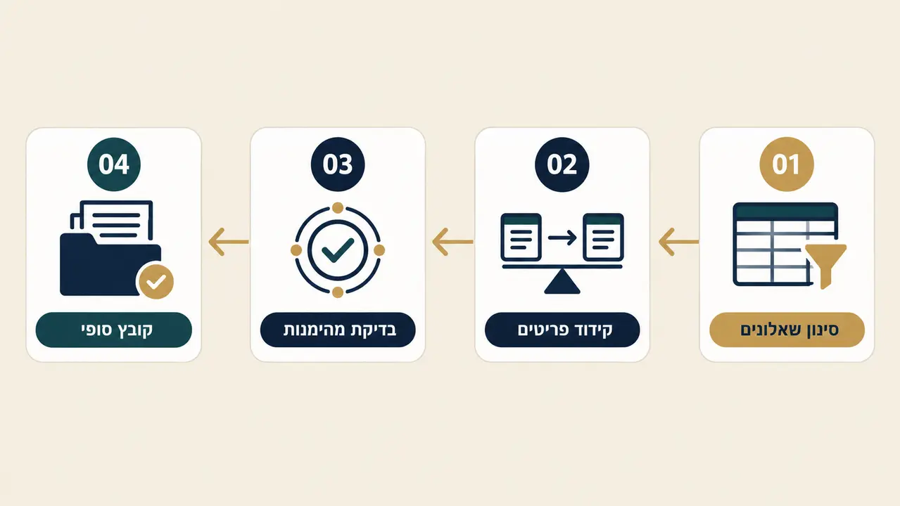 הכנת נתונים לפני הרצת מבחנים