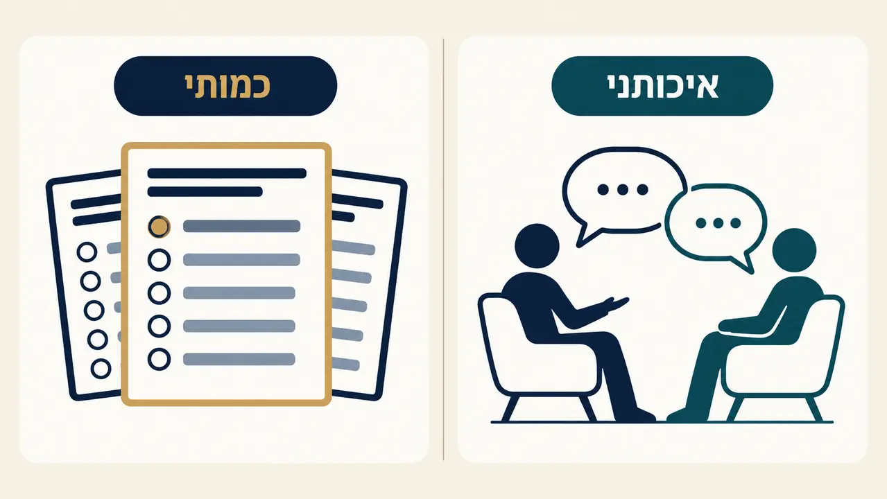 מחקר איכותני מול כמותי